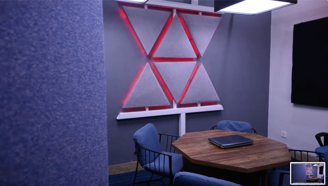 zApps Consulting meeting room with acoustic panels
